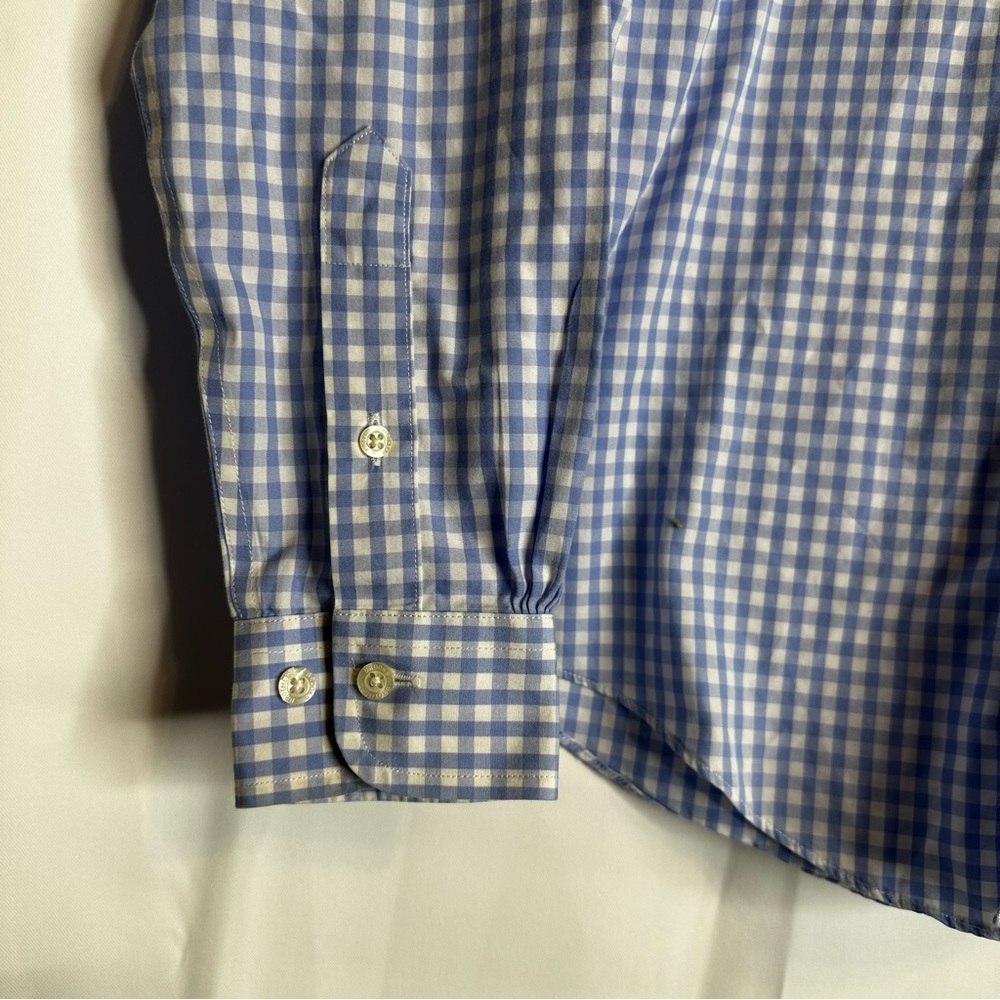 Brooks Brothers boys blue and white button up med - Picture 8 of 9